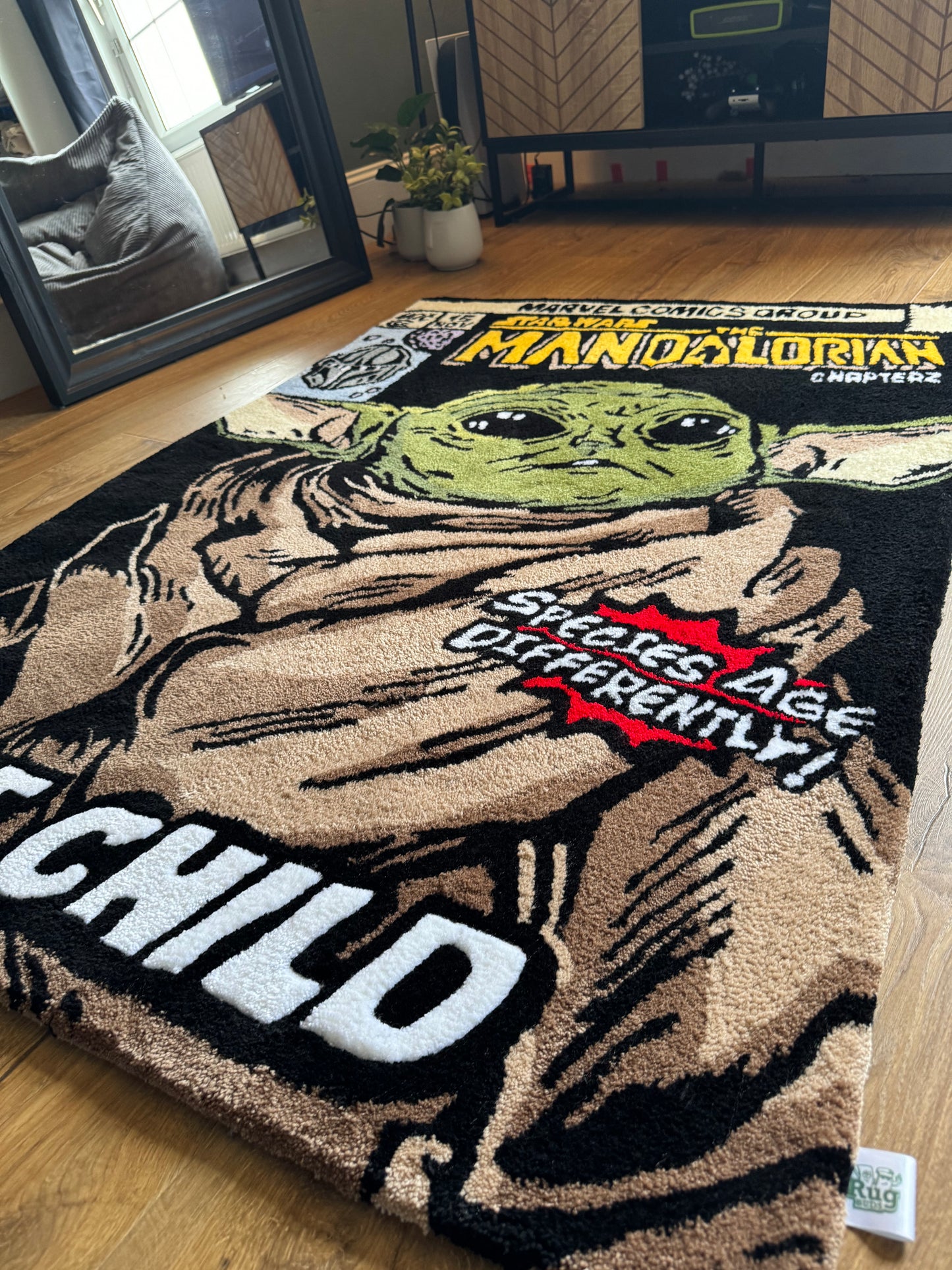 Mandelorian Star Wars Handmade Tufted Rug