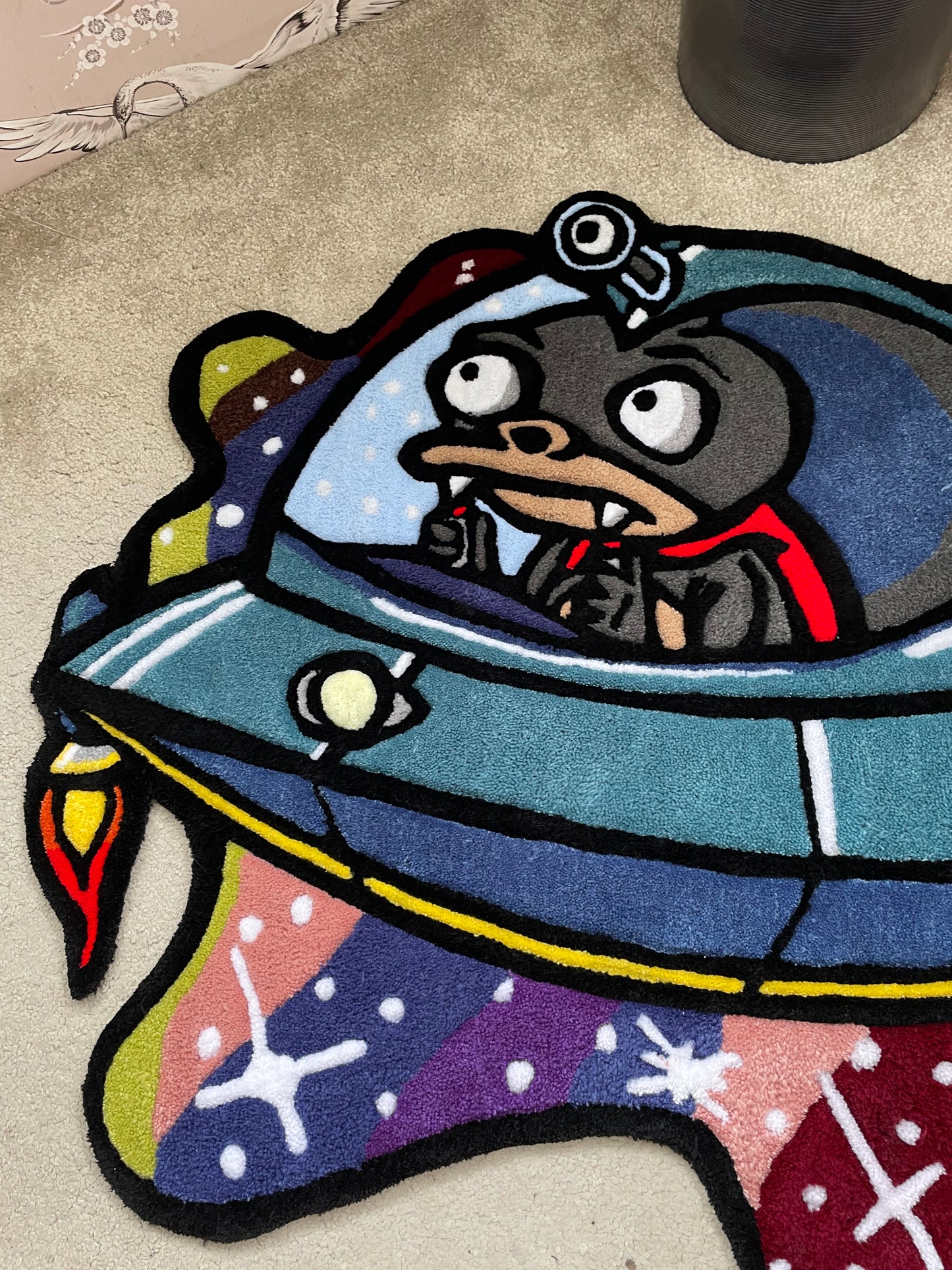 Nibbler Flying Spaceship Rug