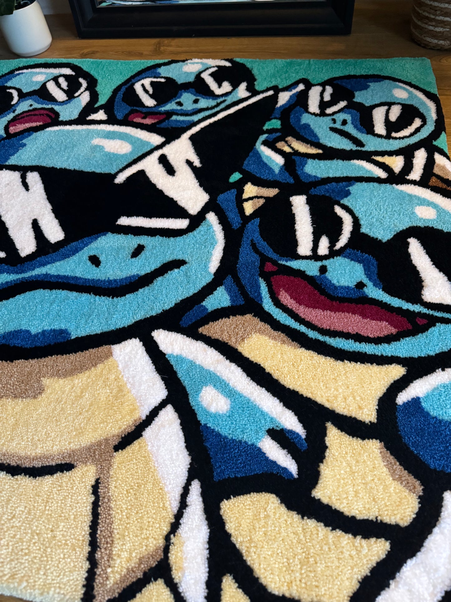 Squirtle's with Sunglasses Rug