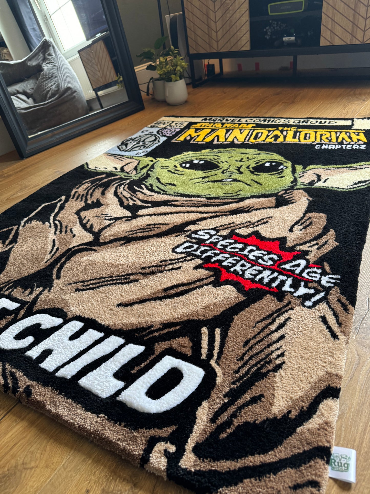 Mandelorian Star Wars Handmade Tufted Rug