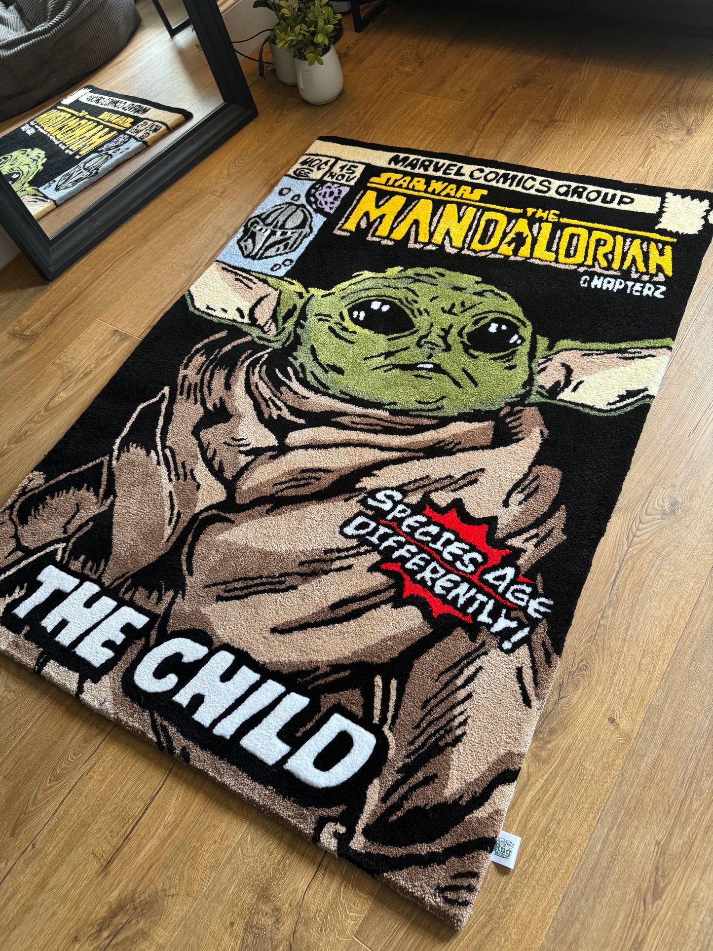 Mandelorian Star Wars Handmade Tufted Rug